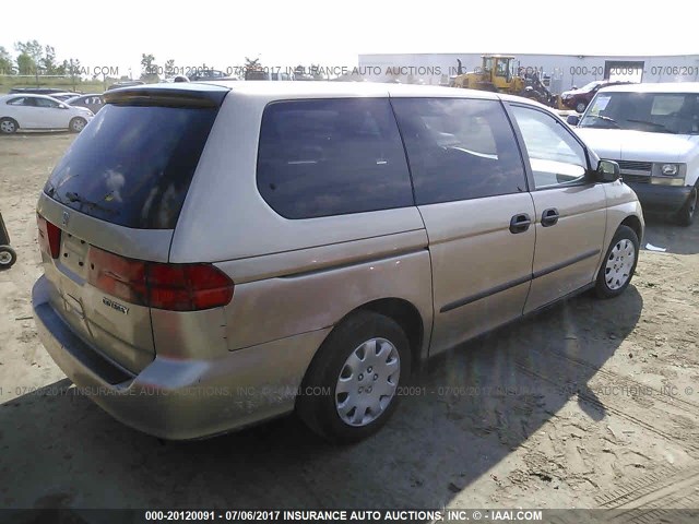 2HKRL18591H600766 - 2001 HONDA ODYSSEY LX GOLD photo 4