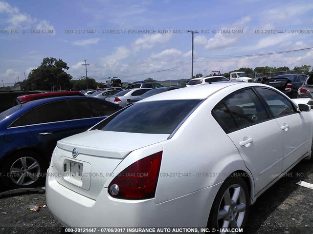 1N4BA41E44C927634 - 2004 NISSAN MAXIMA SE/SL WHITE photo 4