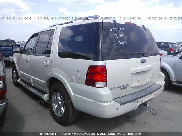 1FMPU19586LA24640 - 2006 FORD EXPEDITION LIMITED WHITE photo 3