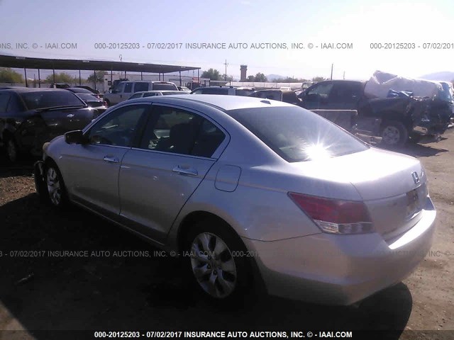 1HGCP36849A013656 - 2009 HONDA ACCORD EXL SILVER photo 3