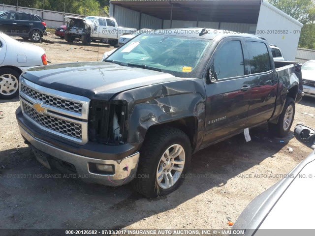 3GCUKREC0FG459231 - 2015 CHEVROLET SILVERADO K1500 LT GRAY photo 2