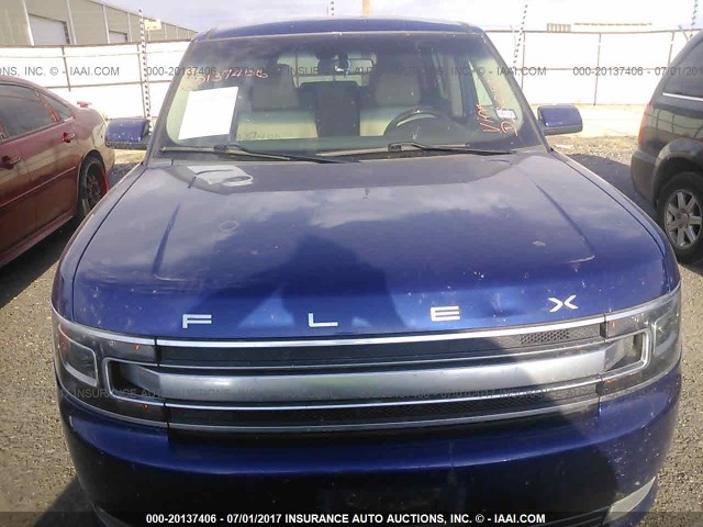 2FMHK6DT0DBD13053 - 2013 FORD FLEX LIMITED BLUE photo 6