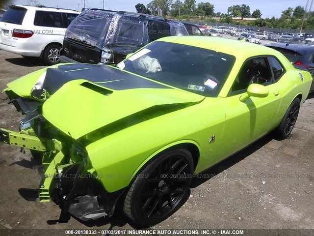 2C3CDZFJ9FH764377 - 2015 DODGE CHALLENGER R/T SCAT PACK GREEN photo 2