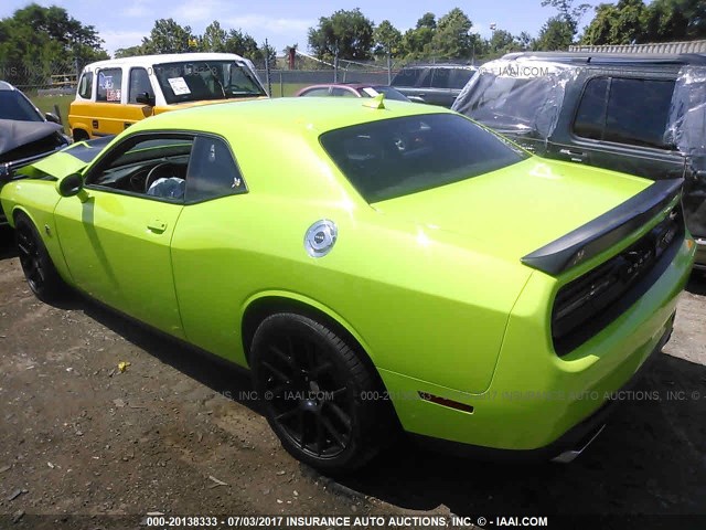 2C3CDZFJ9FH764377 - 2015 DODGE CHALLENGER R/T SCAT PACK GREEN photo 3