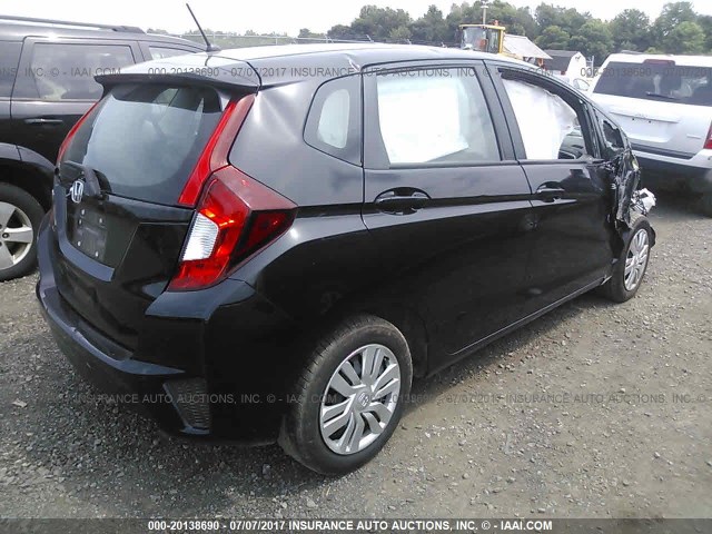 3HGGK5H58FM725813 - 2015 HONDA FIT LX BLACK photo 4