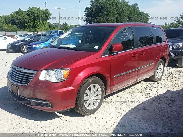 2C4RC1BG7DR557692 - 2013 CHRYSLER TOWN & COUNTRY TOURING RED photo 2