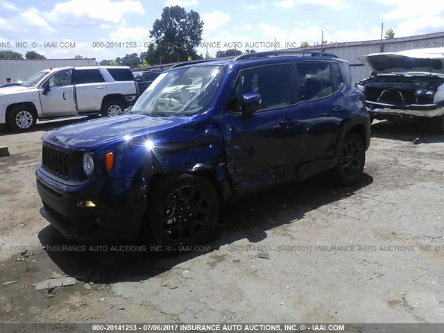 ZACCJABBXHPE93593 - 2017 JEEP RENEGADE LATITUDE BLUE photo 2