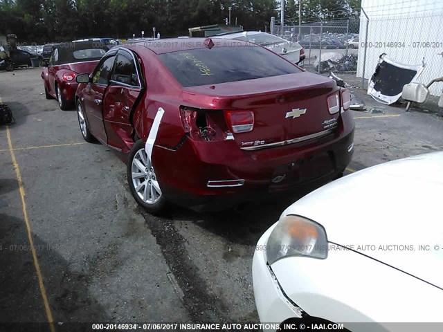 1G11G5SX8EF195785 - 2014 CHEVROLET MALIBU 3LT 红色 照片 3