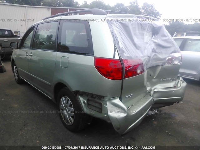 5TDZK23C28S149148 - 2008 TOYOTA SIENNA CE/LE GREEN photo 3