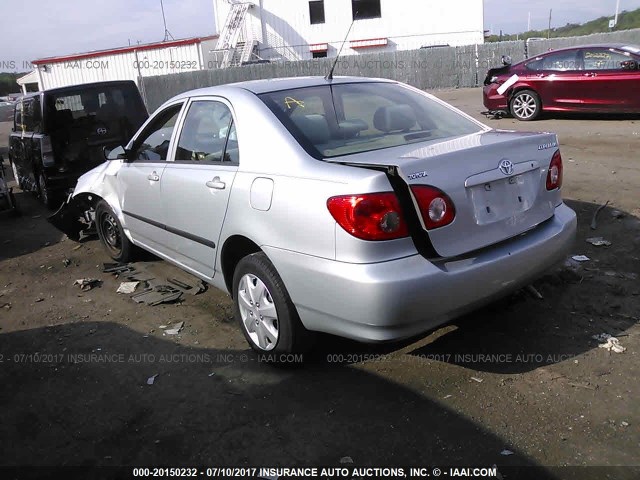 2T1BR32E35C495915 - 2005 TOYOTA COROLLA CE/LE/S SILVER photo 3