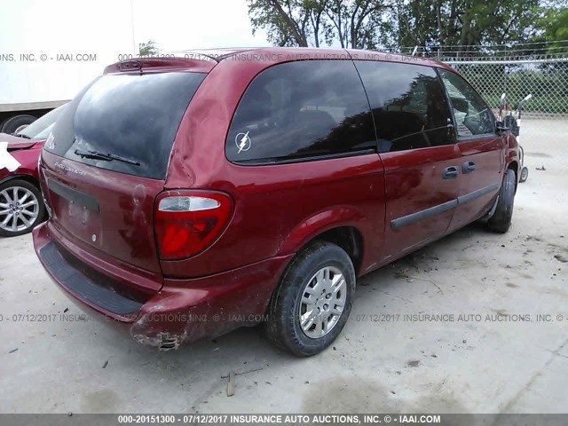 1D4GP24R26B565042 - 2006 DODGE GRAND CARAVAN SE RED photo 4