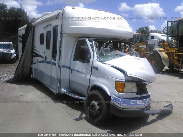 1FDXE45S75HA23118 - 2005 FORD MOTORHOME E450 SUPER DUTY CUTWY VAN WHITE photo 1