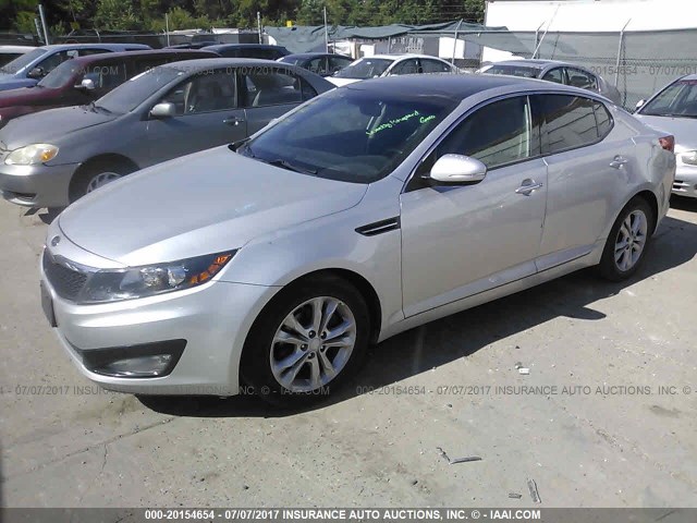 5XXGN4A73CG084868 - 2012 KIA OPTIMA EX SILVER photo 2