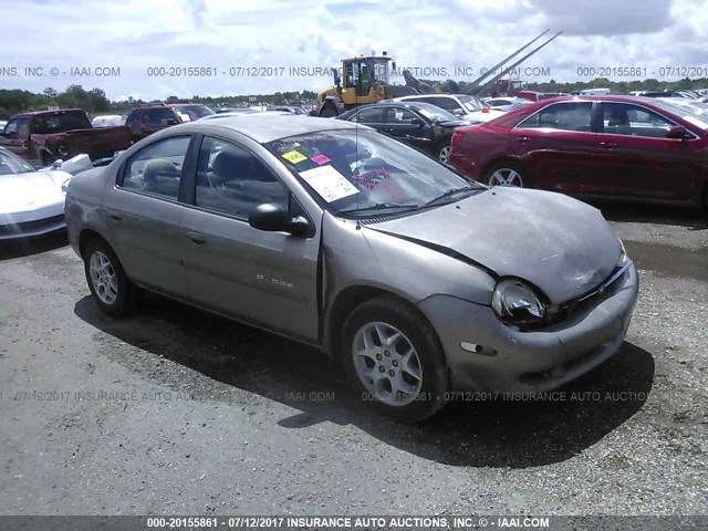 1B3ES46C0YD689469 - 2000 DODGE NEON ES TAN photo 1