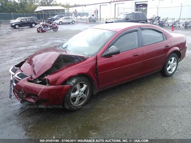 1B3EL46X86N198672 - 2006 DODGE STRATUS SXT RED photo 2