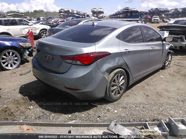 KMHDH4AE0GU476842 - 2016 HYUNDAI ELANTRA SE/SPORT/LIMITED GRAY photo 4