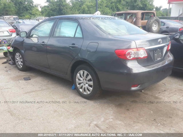 2T1BU4EE0CC841299 - 2012 TOYOTA COROLLA S/LE GRAY photo 3