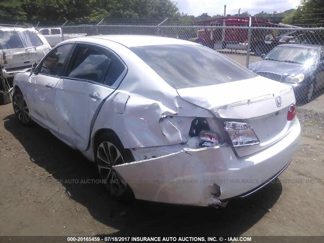 1HGCR2F50FA044957 - 2015 HONDA ACCORD SPORT WHITE photo 3