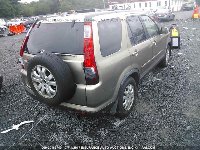 JHLRD78996C007899 - 2006 HONDA CR-V SE/EX GOLD photo 4