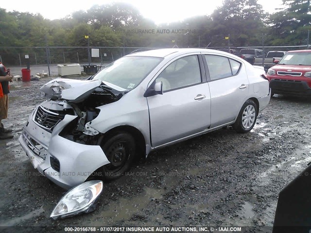 3N1CN7AP1EK446504 - 2014 NISSAN VERSA S/S PLUS/SV/SL SILVER photo 2