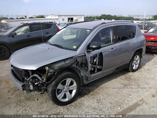 1C4NJCBA1GD612172 - 2016 JEEP COMPASS SPORT GRAY photo 2