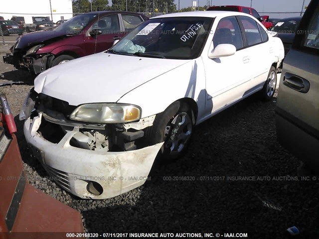 3N1CB51A93L558239 - 2003 NISSAN SENTRA GXE WHITE photo 2