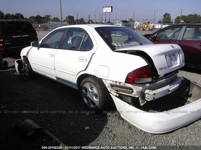 3N1CB51A93L558239 - 2003 NISSAN SENTRA GXE WHITE photo 3