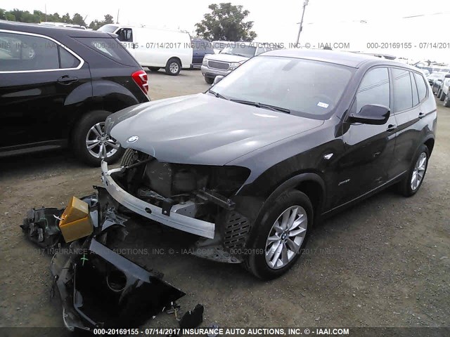 5UXWX9C52D0A22395 - 2013 BMW X3 XDRIVE28I BLACK photo 2