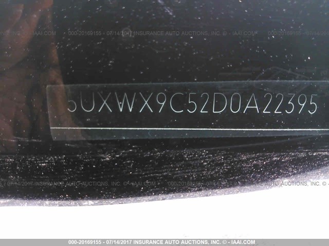 5UXWX9C52D0A22395 - 2013 BMW X3 XDRIVE28I BLACK photo 9