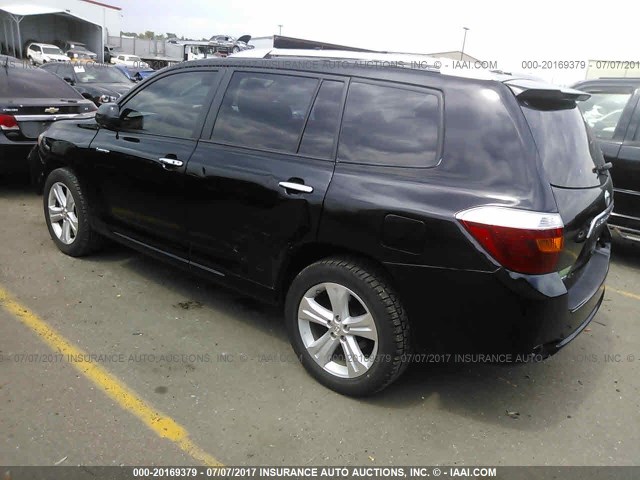 5TDDK3EH3AS012623 - 2010 TOYOTA HIGHLANDER LIMITED BLACK photo 3