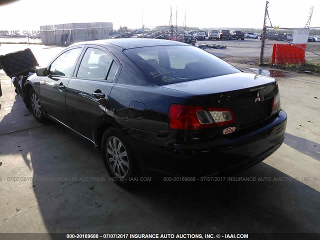 4A32B2FF0CE024930 - 2012 MITSUBISHI GALANT FE BLACK photo 3