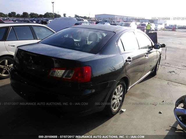 4A32B2FF0CE024930 - 2012 MITSUBISHI GALANT FE BLACK photo 4