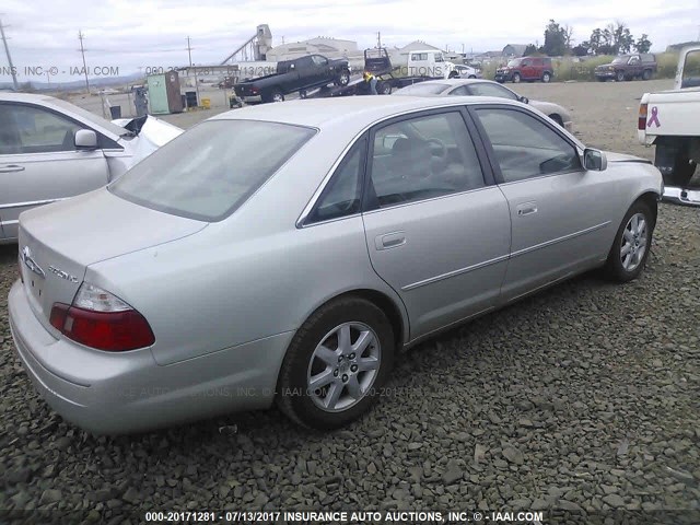 4T1BF28B73U313497 - 2003 TOYOTA AVALON XL/XLS SILVER photo 4