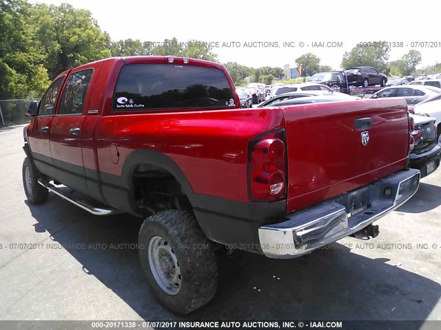 3D7KS29C37G753884 - 2007 DODGE RAM 2500 RED photo 3