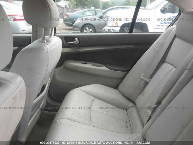 JN1CV6AR3CM970066 - 2012 INFINITI G37 SILVER photo 8