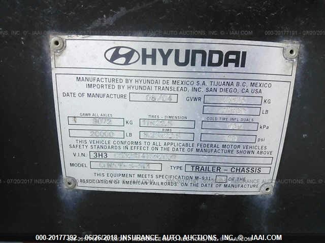 3H3C532S14T052697 - 2004 HYUNDAI STEEL INDUSTRIES TRAILER  未知 照片 10