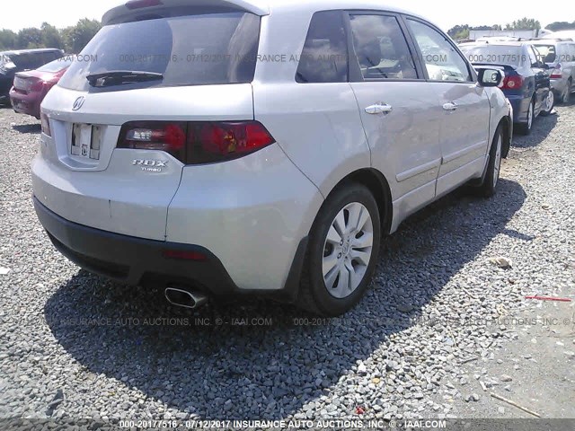 5J8TB2H56AA001332 - 2010 ACURA RDX TECHNOLOGY SILVER photo 4