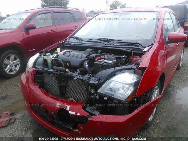 3N1AB6AP5CL662034 - 2012 NISSAN SENTRA 2.0/2.0S/SR/2.0SL RED photo 6