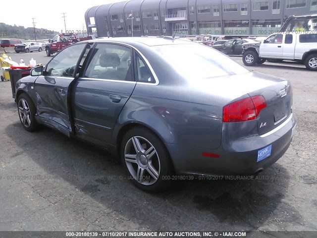 WAUDF98E46A218656 - 2006 AUDI A4 2.0T QUATTRO GRAY photo 3