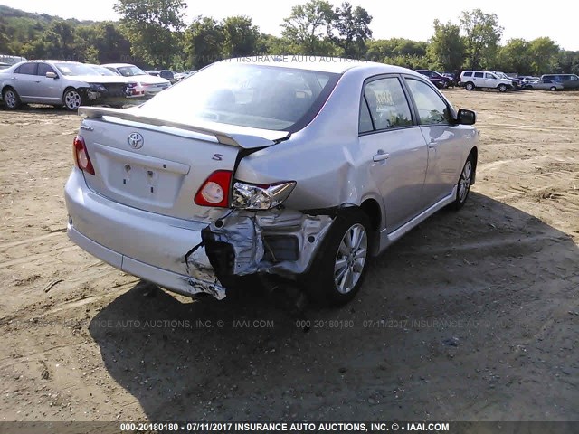 1NXBU4EEXAZ251266 - 2010 TOYOTA COROLLA S/LE/XLE SILVER photo 4