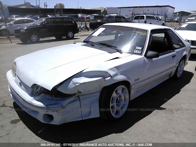 1FACP42EXLF224876 - 1990 FORD MUSTANG GT/COBRA GT WHITE photo 2