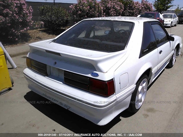 1FACP42EXLF224876 - 1990 FORD MUSTANG GT/COBRA GT WHITE photo 4