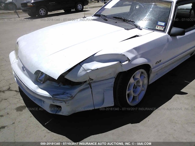 1FACP42EXLF224876 - 1990 FORD MUSTANG GT/COBRA GT WHITE photo 6