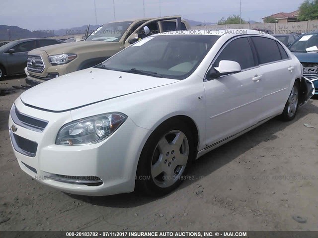 1G1ZJ57798F264338 - 2008 CHEVROLET MALIBU 2LT WHITE photo 2