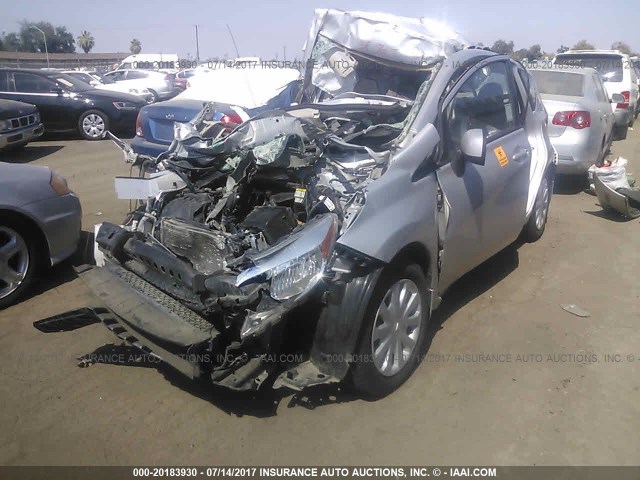 3N1CE2CP2EL362752 - 2014 NISSAN VERSA NOTE S/S PLUS/SV/SL SILVER photo 2