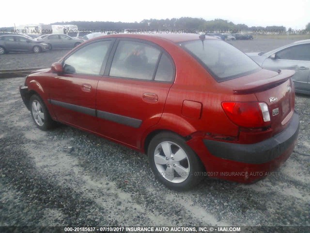 KNADE123586297966 - 2008 KIA RIO LX/SX ORANGE photo 3