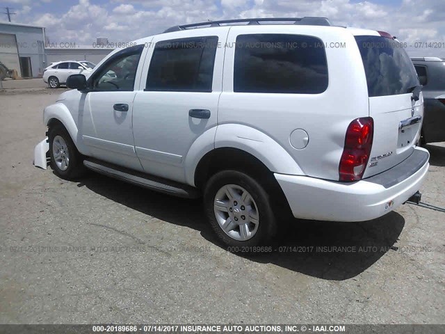 1D4HB48N34F187003 - 2004 DODGE DURANGO SLT WHITE photo 3