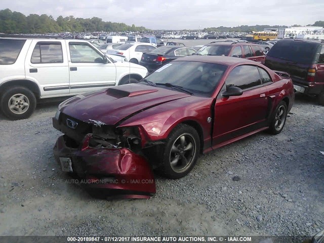 1FAFP42X44F106466 - 2004 FORD MUSTANG GT RED photo 2