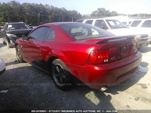 1FAFP42X44F106466 - 2004 FORD MUSTANG GT RED photo 3
