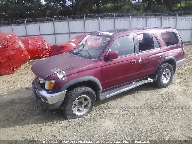 JT3GN86R3W0064907 - 1998 TOYOTA 4RUNNER SR5 MAROON photo 2